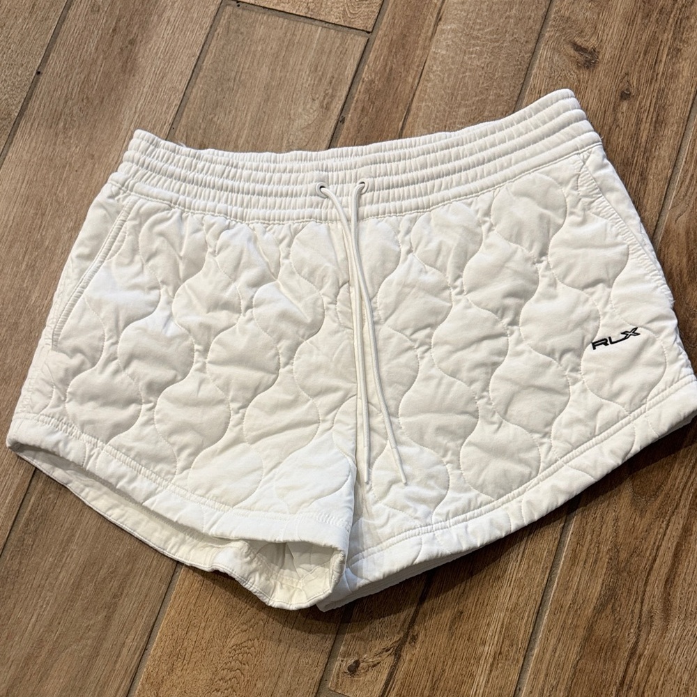 Ralph Lauren RLX quilted off white shorts!